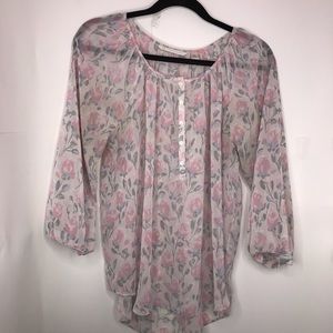 LC Lauren Conrad | Rose Sheer Floral Print